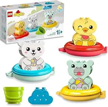 LEGO 10965 DUPLO Badewannenspaß: Schwimmender Tierzug, Badewannenspielzeug