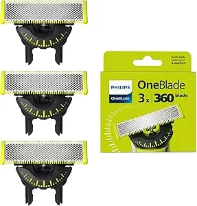 Philips OneBlade 360-Klingen - 3x 360-Ersatzklingen, Trimmen und Rasieren im Gesicht und am Körper, QP430/60 : Amazon.de: Drogerie & Körperpflege