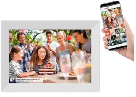 Porta Retrato Digital 10 Pol Wifi Vídeo Touch It-blue 1207 | Frete grátis