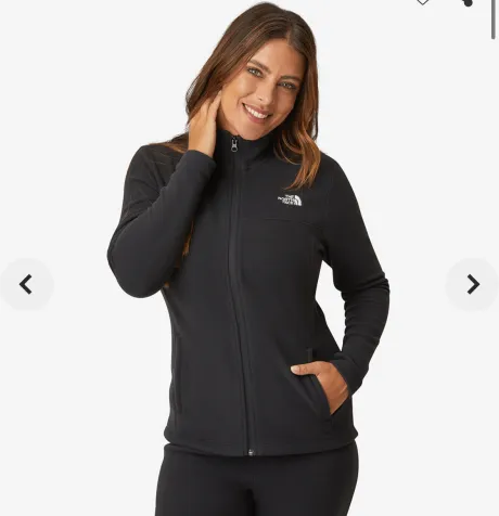 Fleece Feminino TKA 100 Glacier Full Zip Preto - G