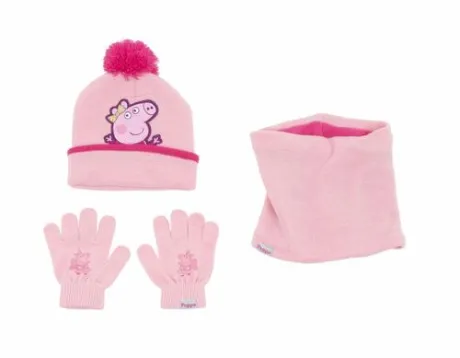 Køb Hue, Vanter og Halsedisse Peppa Pig Cosy corner Pink fra boligcenter.dk