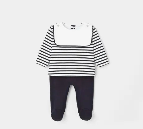 Hosen-Ensemble für Jungen - Marineblau/weiss | Jacadi Paris