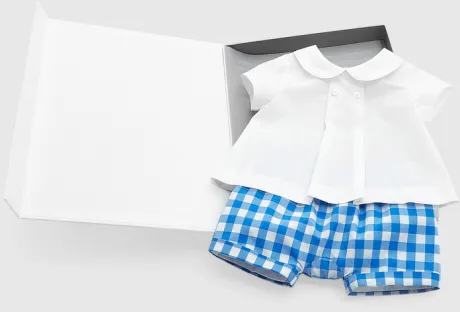 Ensemble mit Vichy-Karomuster Mein erstes Jacadi - Blau/weiss | Jacadi Paris