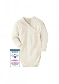 Ines: Langarm-Wickelbody aus Bio-Merinowolle mit Seide 62/68 - hessnatur Deutschland