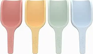 Inspire My Play – 4 x Silikonschaufeln – Perfektes Zubehör für Sensory Play Tray – Zubehör für Tuff Tray – Spielzeug für Frühentwicklung – Montessori Lernspielzeug – Pastell: Amazon.de: Spielzeug