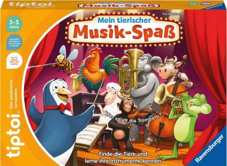 Ravensburger Spiel tiptoi® Mein tierischer Musik-Spaß, Kinderspiel, Made in Europe