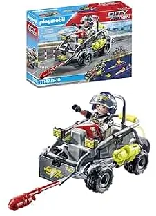 PLAYMOBIL City Action 71147 SWAT-Multi-Terrain-Quad, verwandelbares SEK Speedboot, Spielzeug für Kinder ab 5 Jahren: Amazon.de: Spielzeug