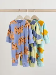 Buy Blue/Green - Footless Baby Sleepsuits 3 Pack (0mths-3yrs) from Next Switzerland