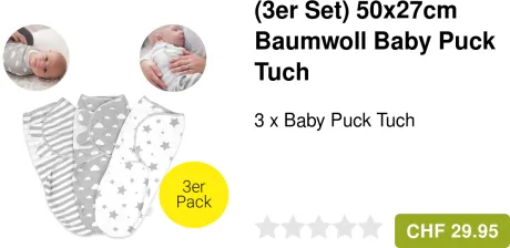 Baumwoll Baby Puck Tuch Einschlag Decke Streifen