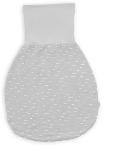 LITTLE ONE Musselin Pucksack Waves | in Grau | BabyOne