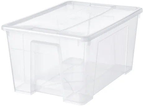 SAMLA Box mit Deckel, transparent, 57x39x28 cm/45 l - IKEA Deutschland