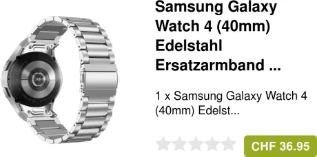 Samsung Galaxy Watch 4 (40mm) Edelstahl Armband Silber