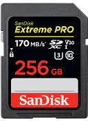 Cartão Memória Sd 256gb Classe10 U3 200mb/s Sandisk Extreme pro