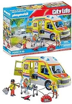 PLAYMOBIL | City Life | Rettungswagen | mit Licht und Soundeffekten | Spielzeug für Kinder ab 4 Jahren | 71202: Amazon.de: Spielzeug