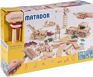 Matador 11318 E318 Construction Kit for Ages 5 and Above, Wood-Coloured, Colourful: Amazon.de: Toys