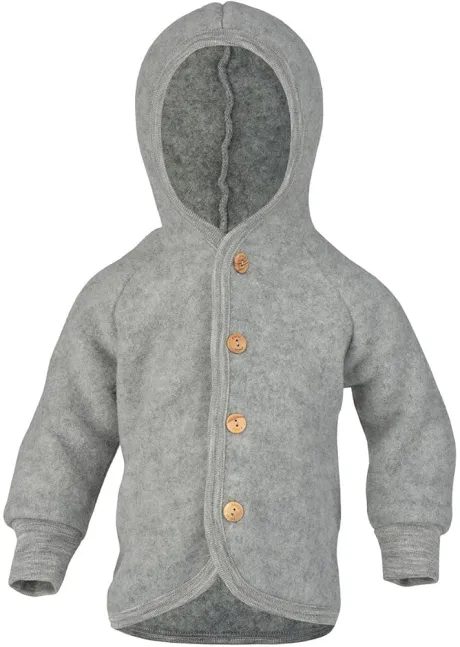 Engel Wool Fleece Baby Jacket with Hood (Babyjacke Fleece Schurwolle) - Light grey (light grey blend), size: 74-80 : Amazon.de: Fashion