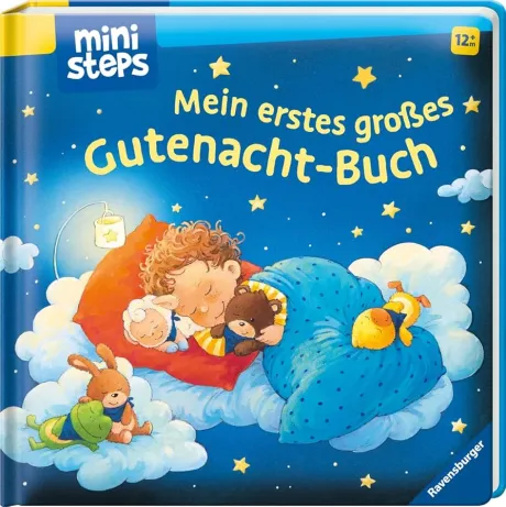 ministeps: Mein erstes großes Gutnacht-Buch: Vorlesebuch ab 12 Monaten, Babybuch, Pappbilderbuch: Ab 12 Monaten : Grimm, Sandra, Senner, Katja: Amazon.de: Baby