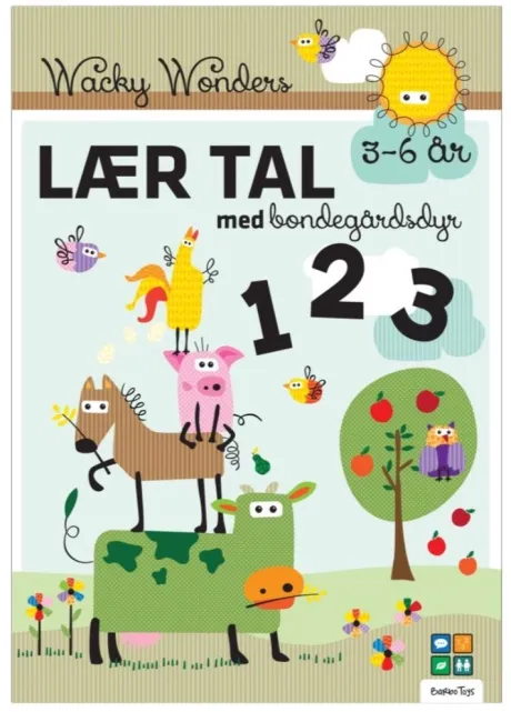 Aktivitetsbog Lær Tal med Wacky Wonders Bondegårdsdyr - 123 af | 9788794216159 | Bog & idé