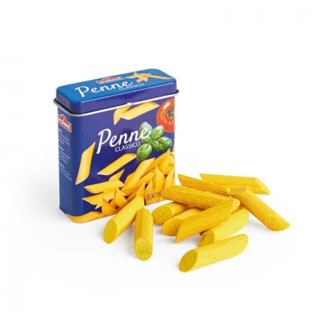Kaufladen Nudeln in der Dose, Penne, aus Holz, von Erzi | Spielkiste
