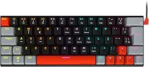 TECLADO GAMER MECANICO PCYES KUROMORI 60% - SWITCH BLUE - LED RAINBOW - PTKM60BL | Amazon.com.br