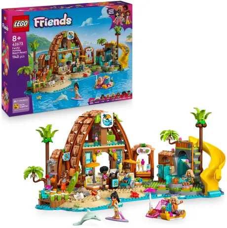 LEGO Friends Familienurlaub im Strandresort Set mit Tierfiguren - 42673