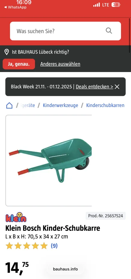 Kinderschubkarre