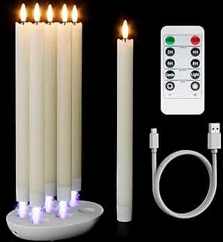 Wiederaufladbare flammenlose Stabkerzen