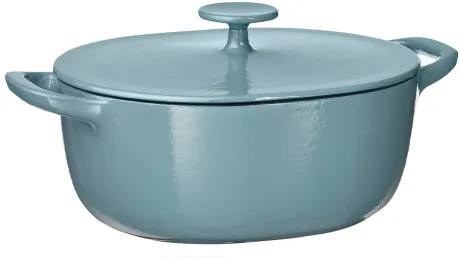 VARDAGEN casseruola con coperchio, ghisa smaltata beige chiaro/blu grigio scuro, 5 l - IKEA Italia