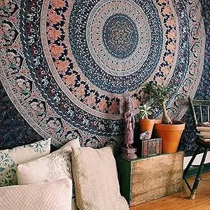 Amazon.de: Craftozone Tapisserie Geschenk Hippie Wandteppiche Kamel Mandala Bohemian Psychedelic komplizierte indische Wandbehang Bettwäsche Tagesdecke