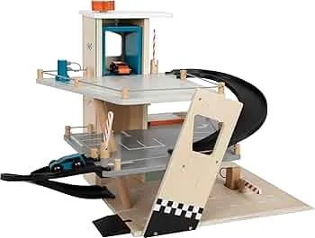small foot Parkhaus Rallye, mit 3 Etagen, 2 Rampen und 2 Holzautos, Parkgarage aus Holz für Kinder ab 3 Jahren, 12357: Amazon.de: Spielzeug