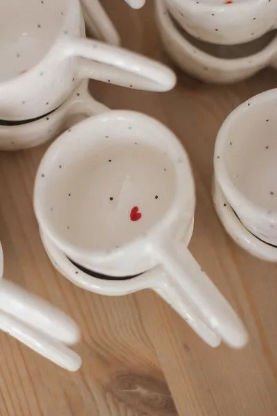 Espressotasse''Herz'' – BuntesGrauDesign