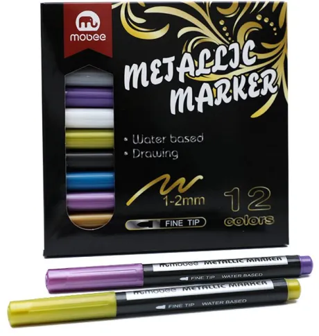 Mobee Metallic Markers | 12 Flotte farver | Galleri Roholt