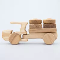 Holz Bulldog zum Stecken von Lotes Toys bestellen - Naturholz