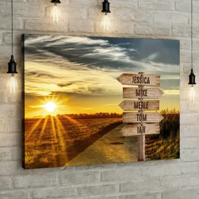 Personalisierte Leinwand "Sonnenuntergang" – SmilePoster