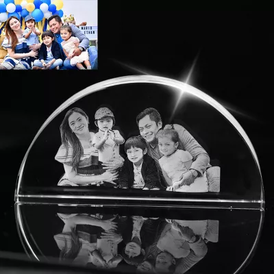 3D Foto graviertes Glas Andenken