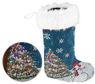infactory Nikolaus-Geschenktüten: 2er-Set Leuchtender Geschenke-Strumpf für Nikolaus & Weihnacht (Nikolaus-Geschenkverpackung)
