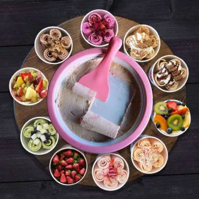 Gerolltes Eis selber machen - Eiscreme Maschine für Ice Rolls