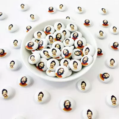 Schokolinsen individuell bedruckt mit Logo/Bild