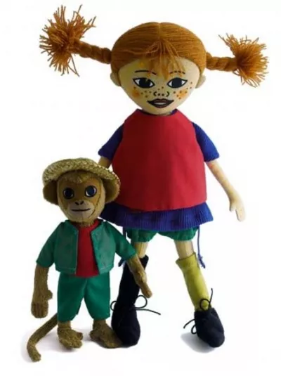 schönes für Dich und Zuhause - Puppenset: Pippi Langstrumpf und Herr Nilsson von HJELM