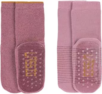 LÄSSIG Baby Kinder Anti-Rutsch Socken (2er Pack) Rosewood/Rose, Größe: 19-22 : Amazon.de: Bekleidung