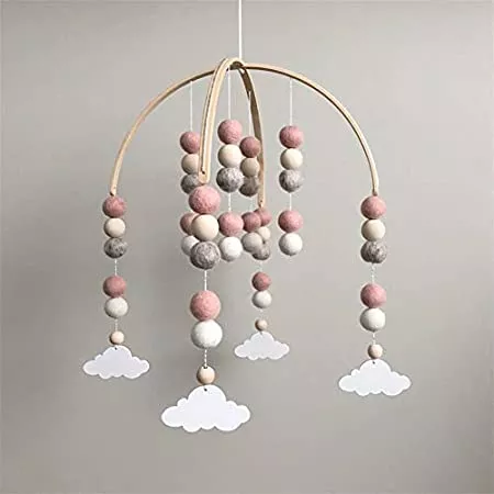 Nicole Knupfer Baby Bed Mobile Wind Chime Rattle Toy, Newborn Nursery Hanging Bell, Wooden Ornament Gift, For Baby Girls or Boys : Amazon.de: Baby Products