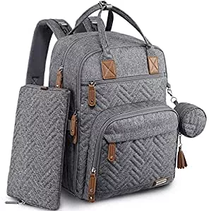iniuniu Changing Bag Backpack, Large Baby Changing Backpack with Nappy Bag, Changing Mat, Dummy Holder, Multifunctional Baby Bag for Mum & Dad, Grey : Amazon.de: Baby Products